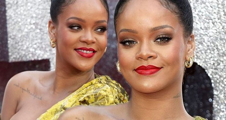 Rihanna Narrowly Avoids Nip Slip As She Flashes Entire Boob In Red